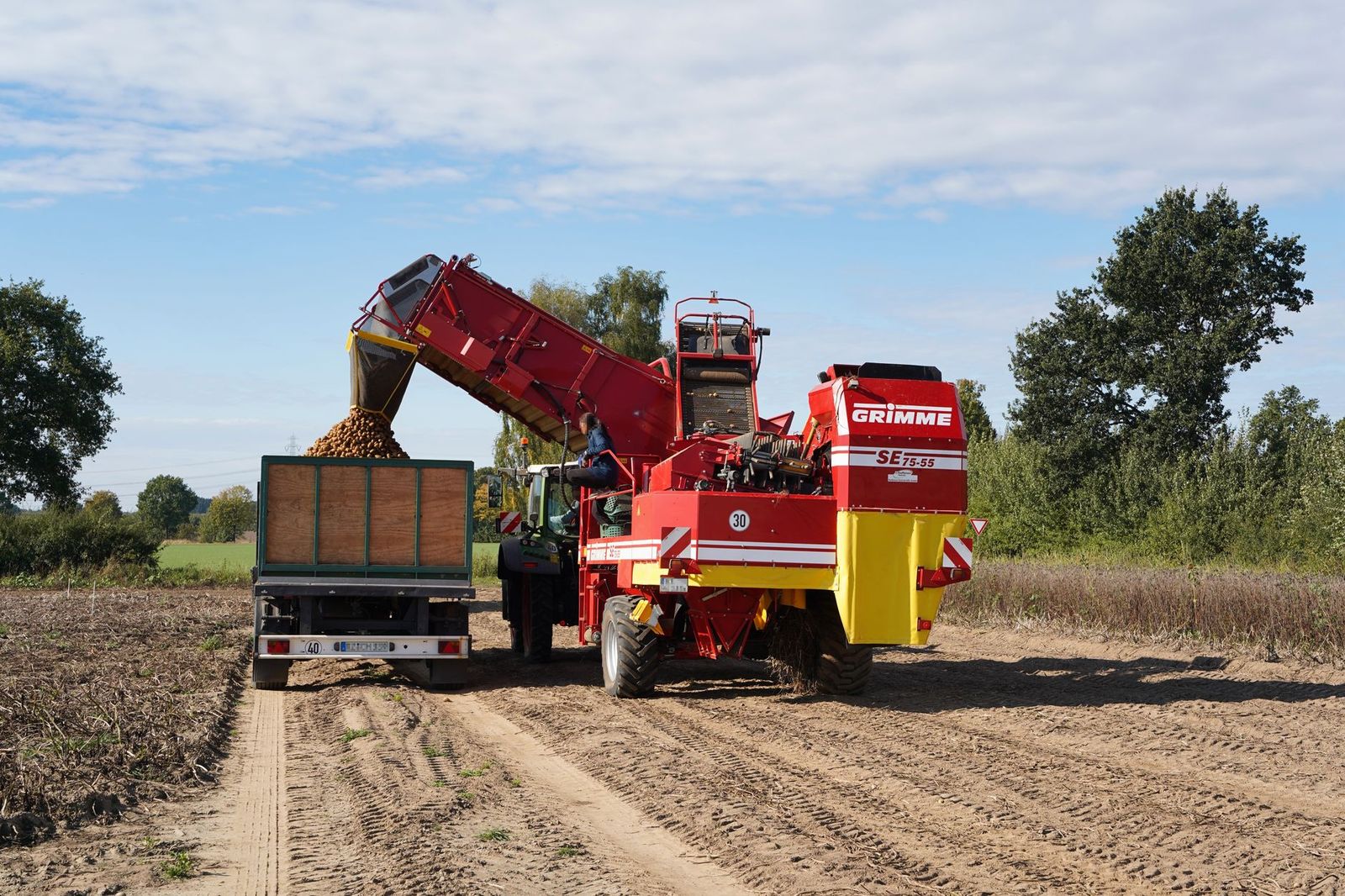 Potato fields near Alliston at harvest, part of the farm country around New Tecumseth